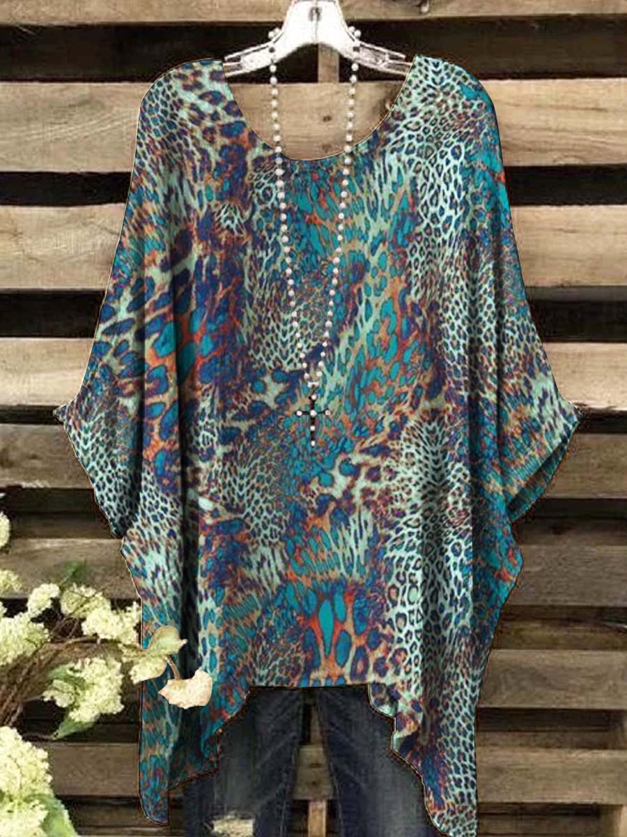 Women's Gradient Leopard Print Top