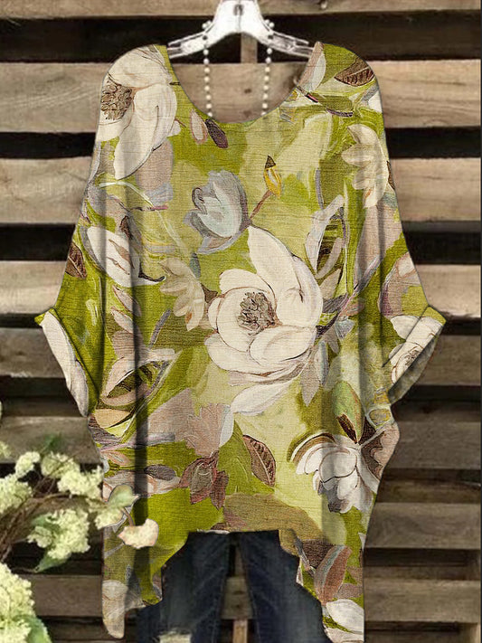 Women's Vintage Floral Print Design Top