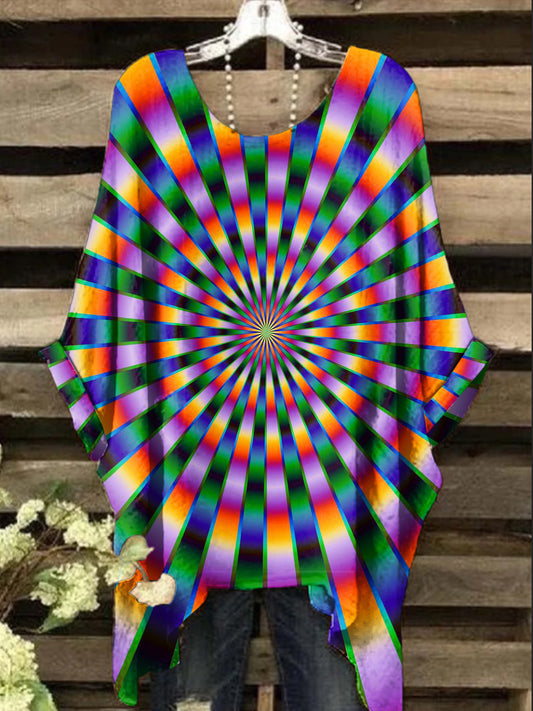 Women's Psychedelic Print Design Top
