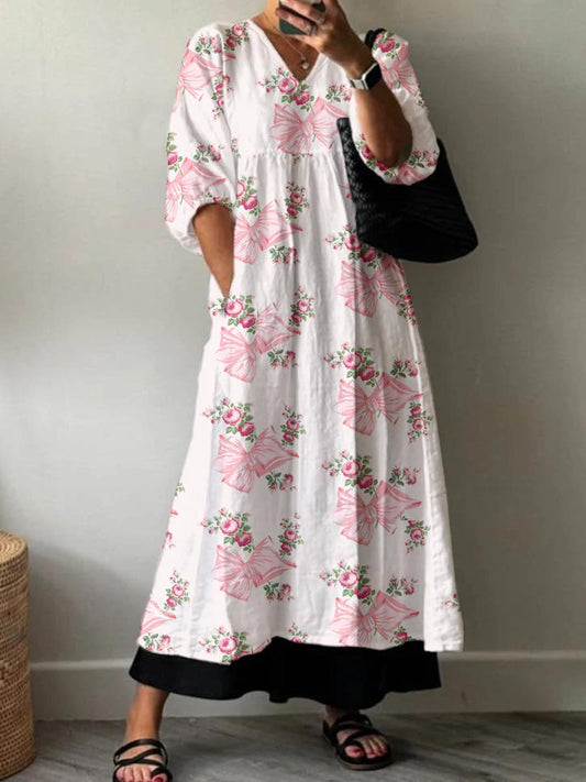 Women's Resort Style Patterned Cotton Dress
