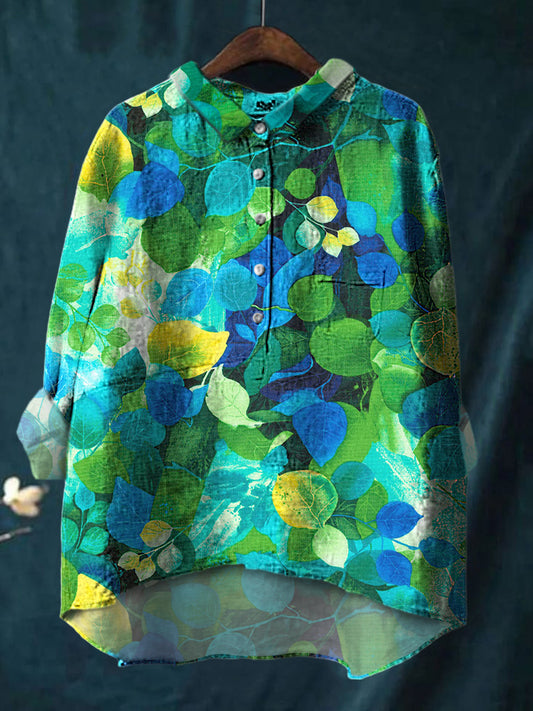 Women's Leaf Print Shirt