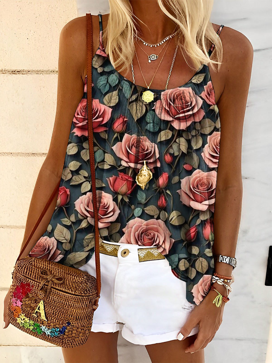 Rose Women's Print Tank Top