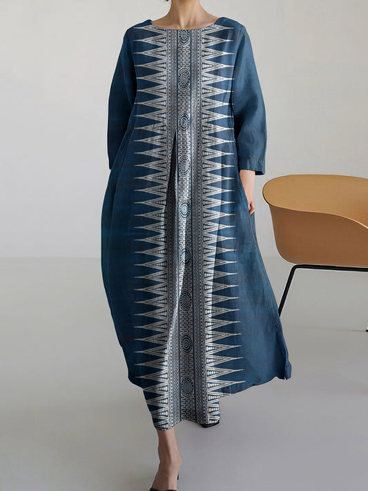 Vintage Geometric Women'S Dress