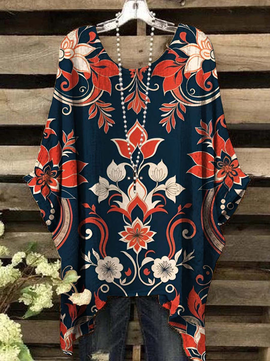Women's Vintage Mandala Floral Print Casual Top