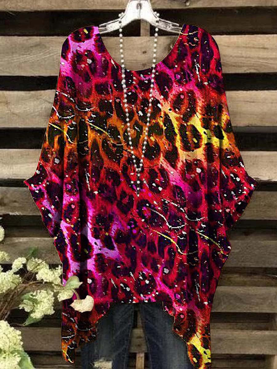 Women's Vintage Leopard Print Top