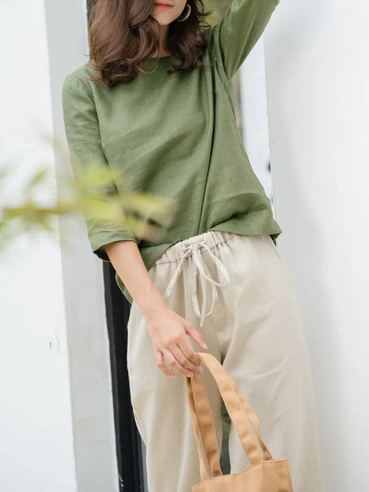 Women's  Loose Linen Top