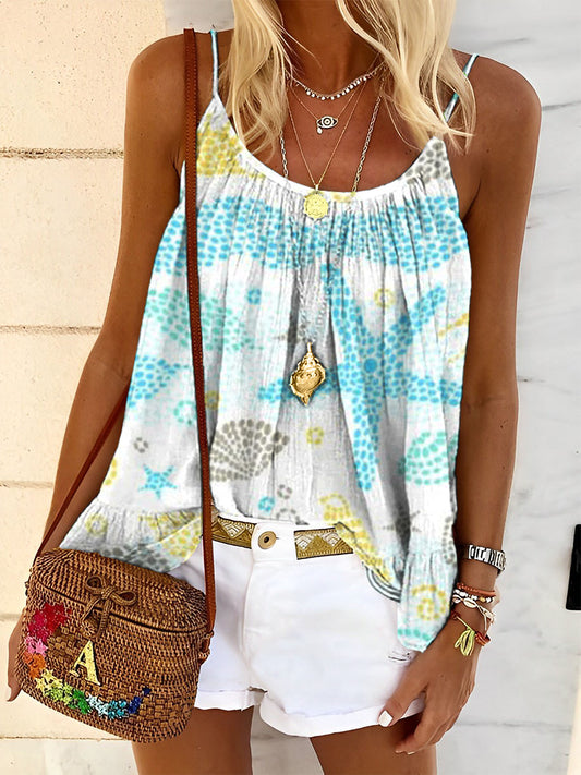 Starfish Shell Women's Print Tank Top