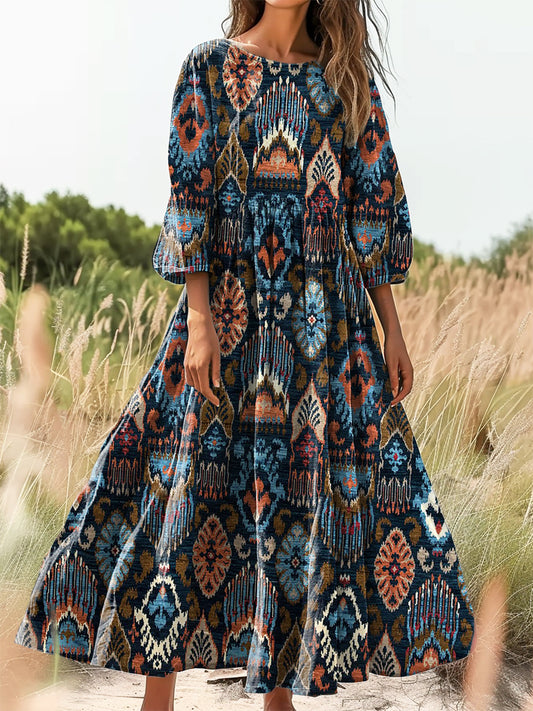 Women's Art Painting Hippie Print Dress