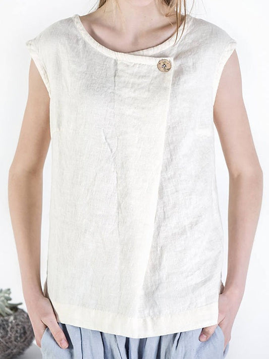 Sleeveless Solid Color Top
