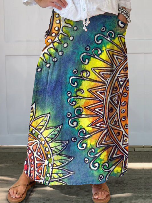Women's Art Painting Hippie Print Skirt