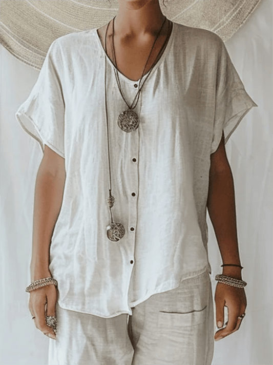 Women's Casual Loose Patchwork Shirt