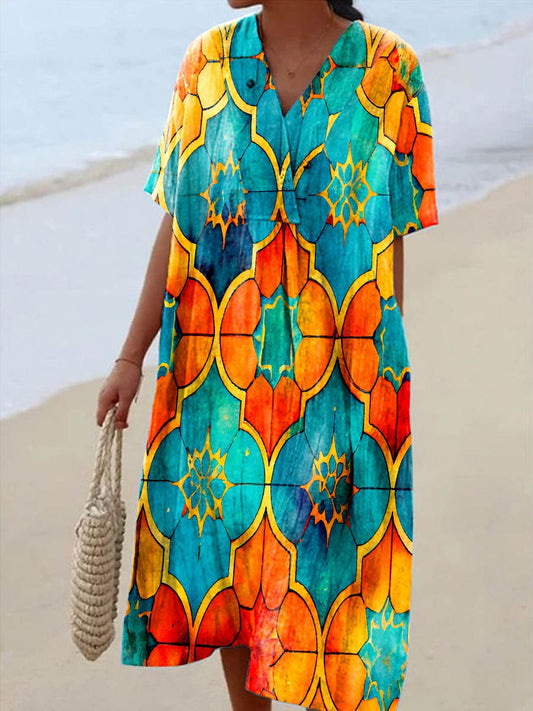 Women's Hippie Psychedelic Art Casual Dress