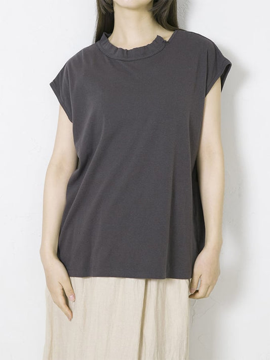 Women's Summer Cotton&Linen Ruffled T-Shirt 